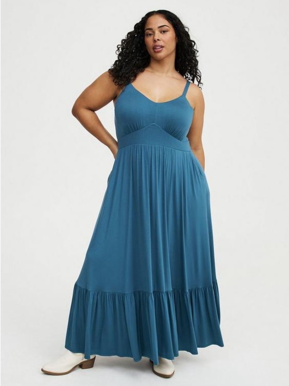 torrid Teal Spaghetti-Strap Maxi Dress - size 1